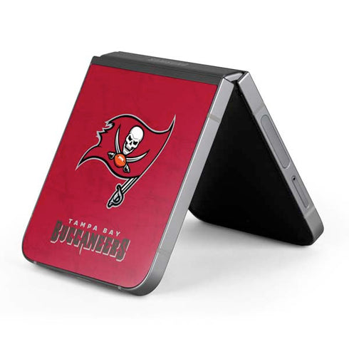 NFL Tampa Bay Buccaneers Distressed Galaxy Z Flip6 Skin